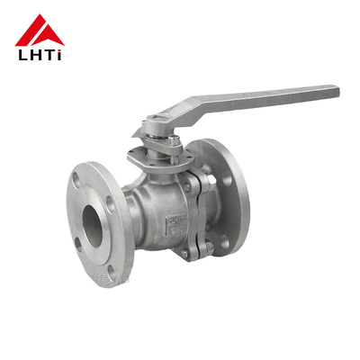Bom preço 2 peças Titânio válvula de bola flutuante Ti Gr1 Gr2 Gr3 ANSI Classe 150 Classe 300 Conexão final de flange para o fluxo de ácido acético on-line