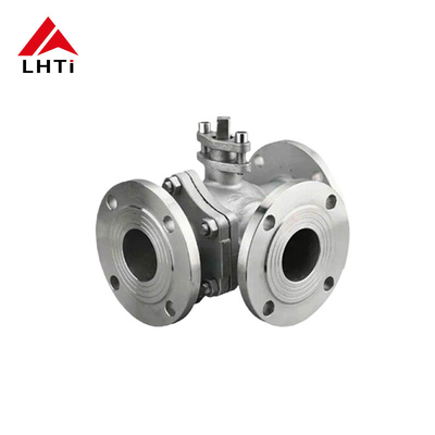 Bom preço 3 Way Ball Valve Titânio Full Port Ball Valve TA1 TA2 com conexões de flange em aplicações de água e energia on-line