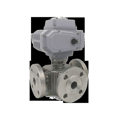 Bom preço Válvula de esfera elétrica de flange de três vias para automação de processos e encaminhamento versátil de fluxo on-line