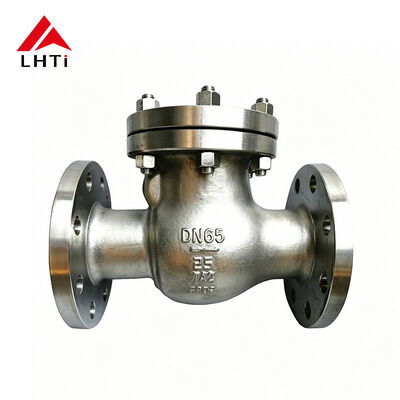 Bom preço Válvula de verificação Titanium DN65 PN25 do balanço TA2 resistente à corrosão on-line